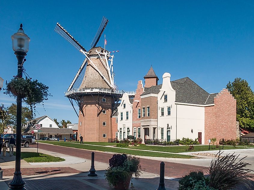 Windmill in Pella's Dutch Village.