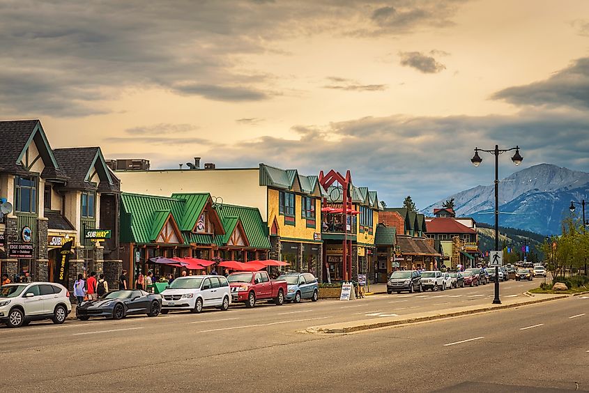 Downtown Jasper, Alberta.