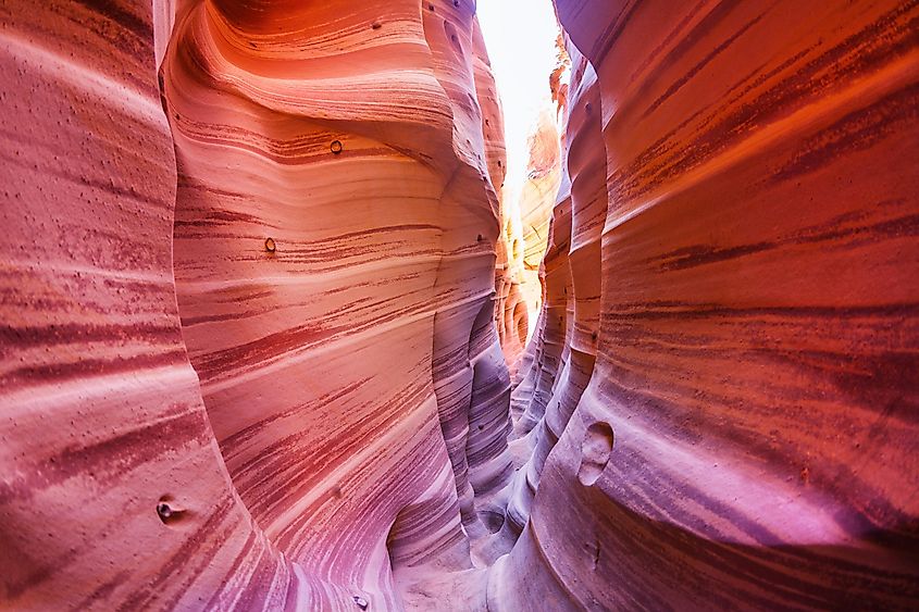 Waves of sand in Zebra Slot Canyon Utah, USA