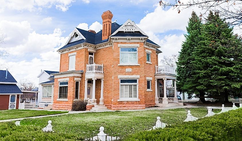 Vintage house on main street in Mount Pleasant Utah