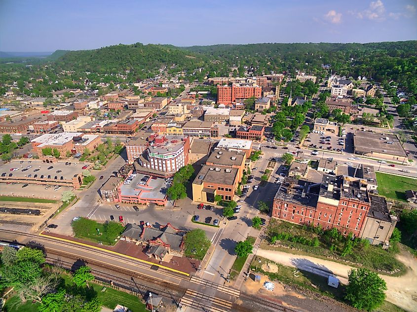 Aerial view of Red Wing, Minnesota