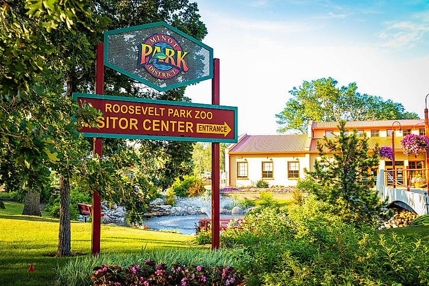 View of Roosevelt Park Zoo in Minot, North Dakota.