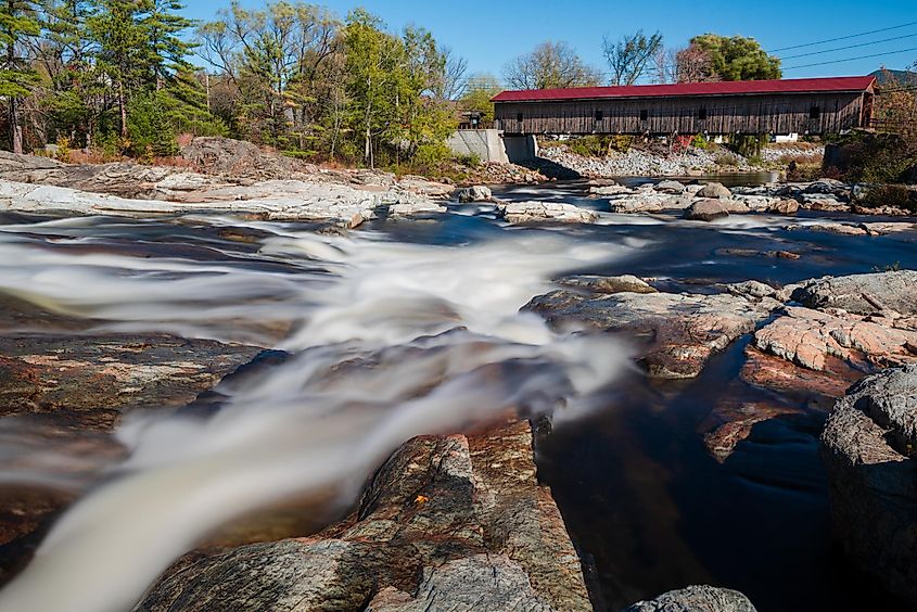 The Ausable River flowing past Jay, New York.