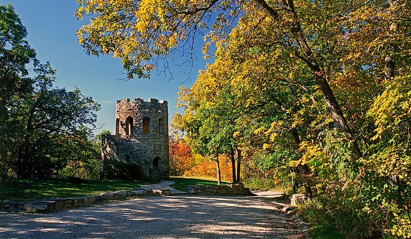 Clark's Tower is a viewing platform for the Middle River Valley.