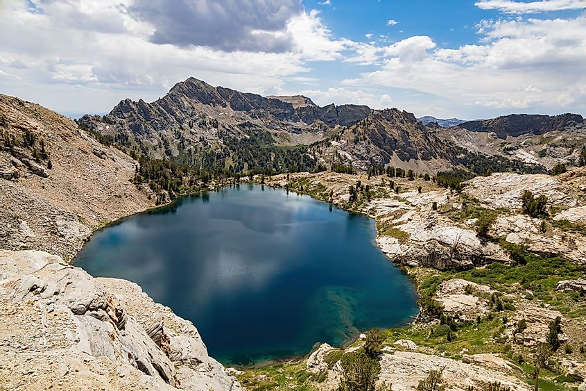 Afternoon view of the beautiful Liberty Lake at Ruby Mountain, Nevada