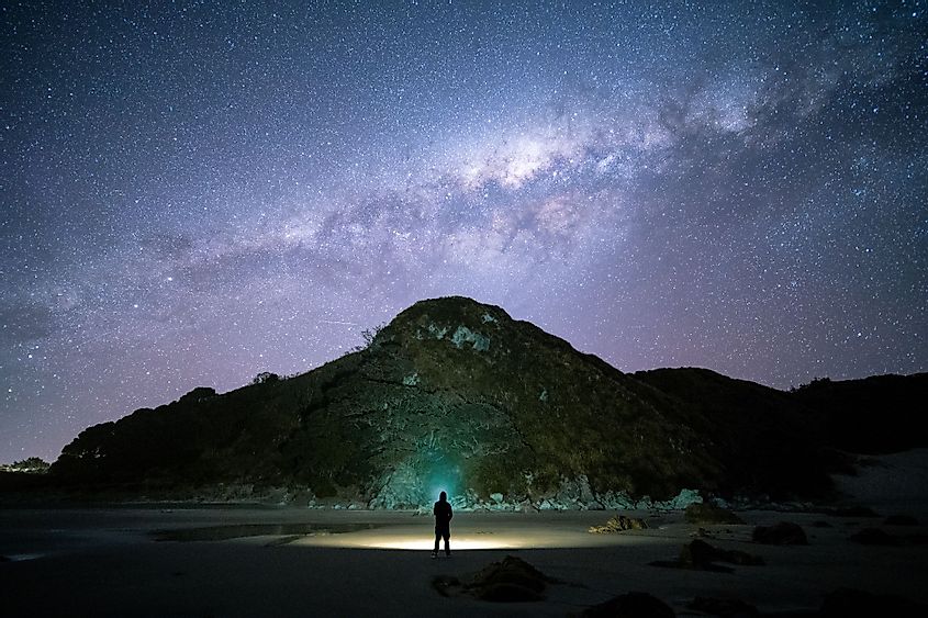 Photograph of the Milkyway taken at Mangawhai Heads in North Island of New Zealand