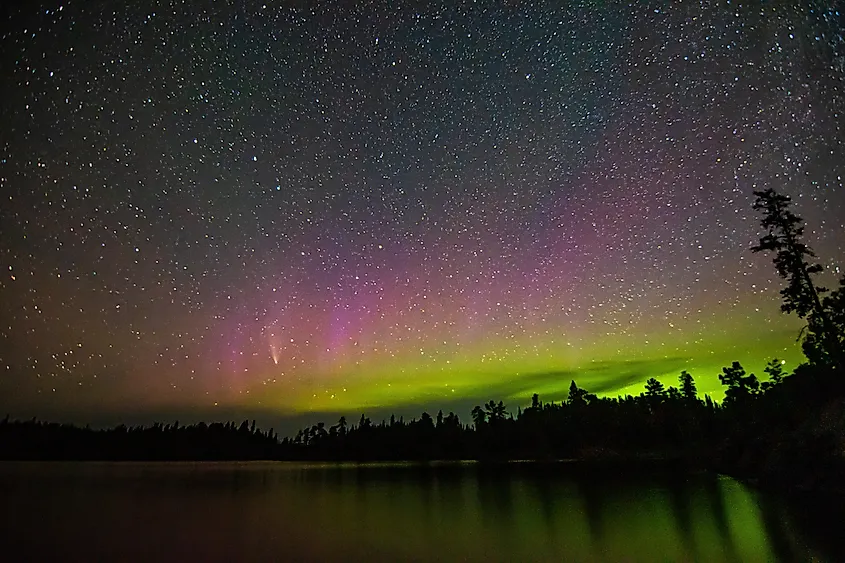Aurora at Superior National Forest, Minnesota.
