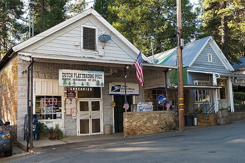 Trading Post on Main Street, Dutch Flat, Placer County, California