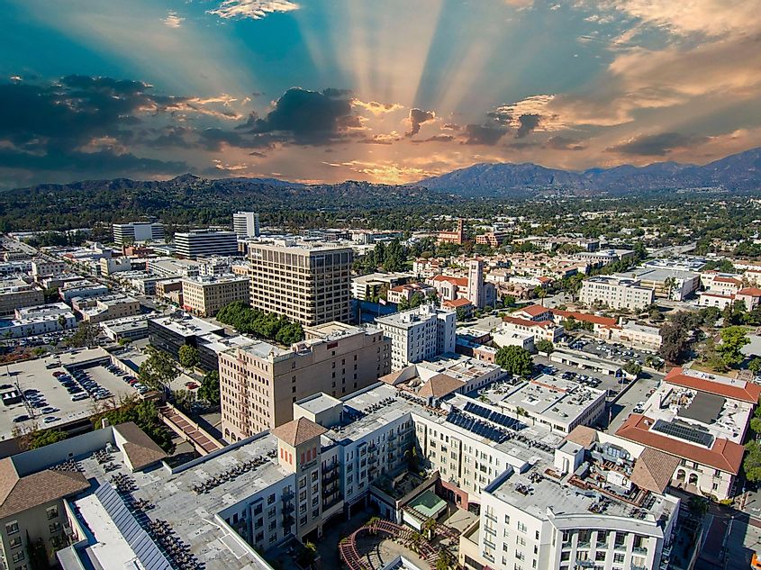 Aerial view of Pasadena, California via Marcus E Jones / Shutterstock.com