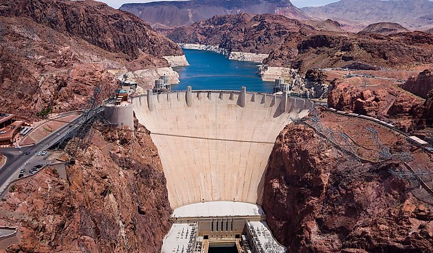 Aerial view of Hoover Dam