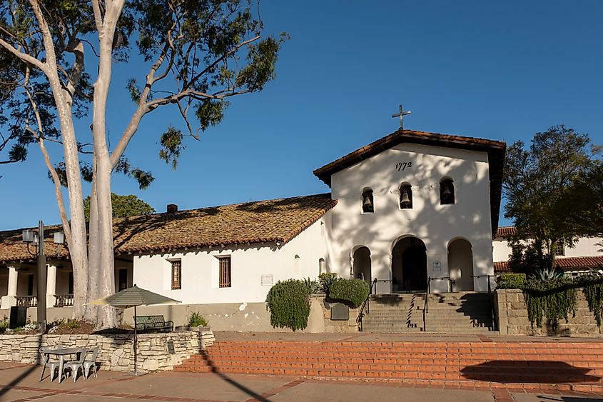 Facade of Old Mission San Luis Obispo, California.