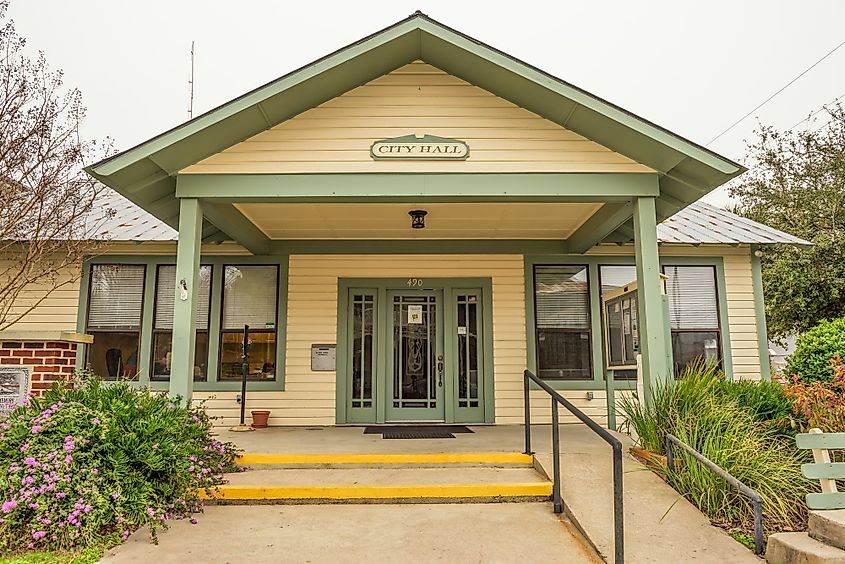 Historic small town city hall in Cedar Key, Florida