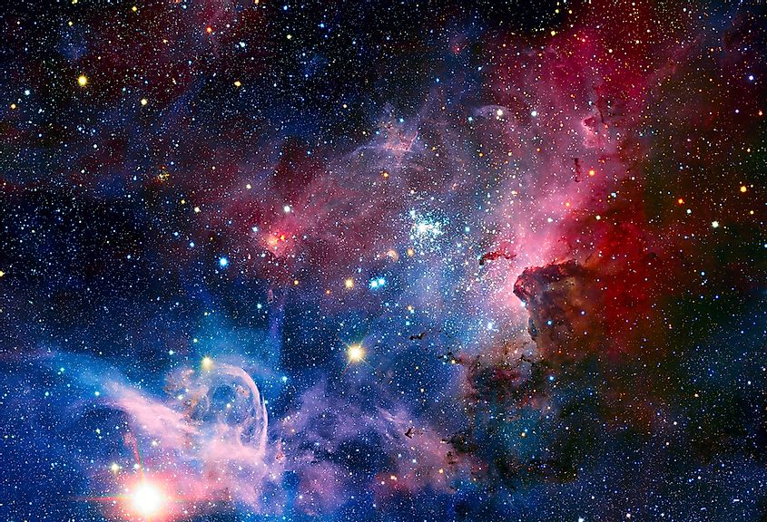 Carina Nebula in infrared light.