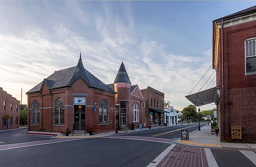 Main Street in Berlin, Maryland.