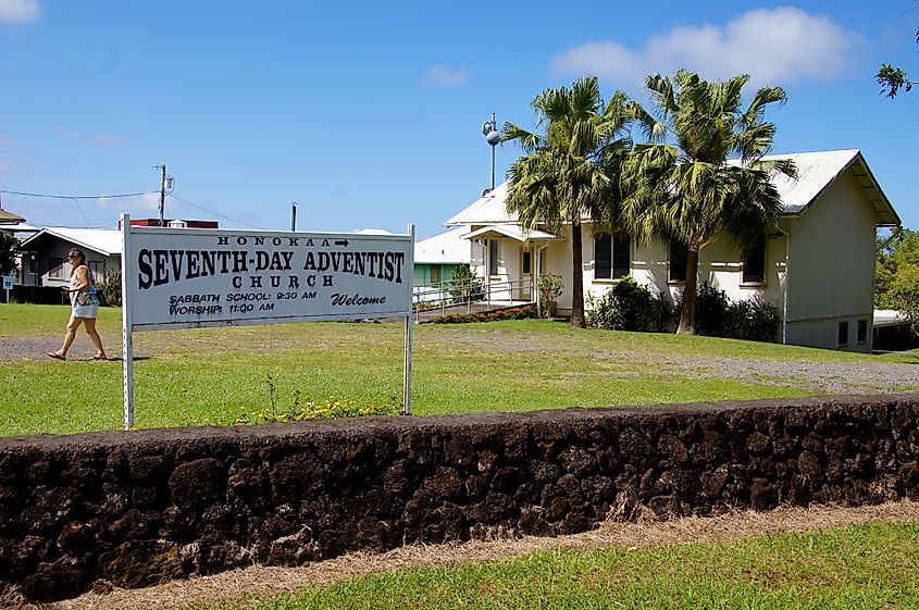 A church in Honokaa, Hawaii.