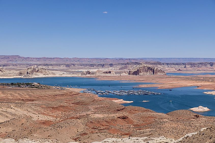 Lake Powell landscape during a severe drought