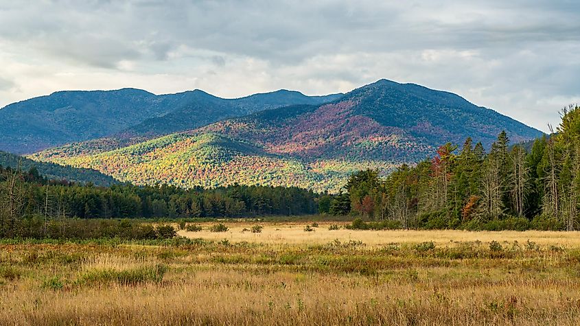 Autumn view of Whiteface Mountain from Wilmington