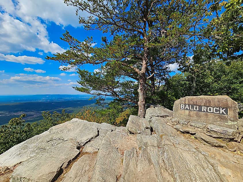 Overlook from Bald Rock in Cheaha State Park.