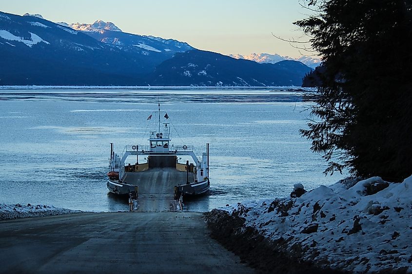 Upper Arrow Lake Ferry, British Columbia,