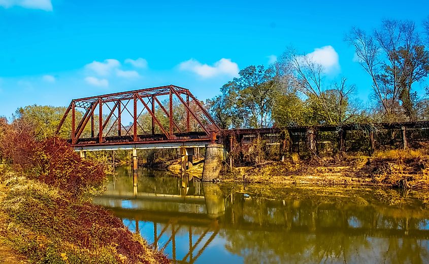 Scenic Railroad Bridge in Jefferson, Texas.