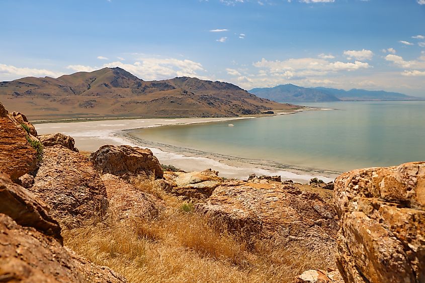 A View of the Great Salt Lake from Antelope Island Utah