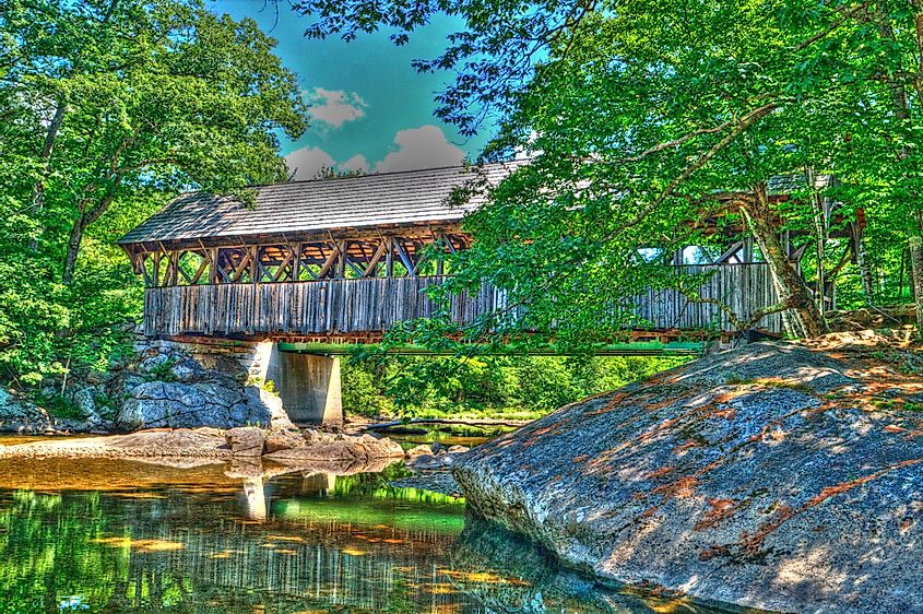 A bridge in Bethel, Maine.