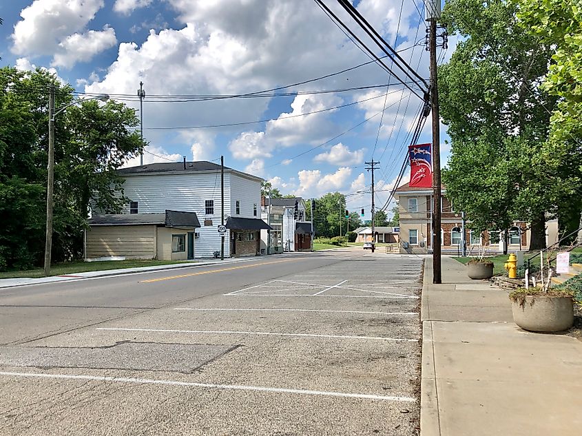 Street view in the town of Independence, Kentucky.
