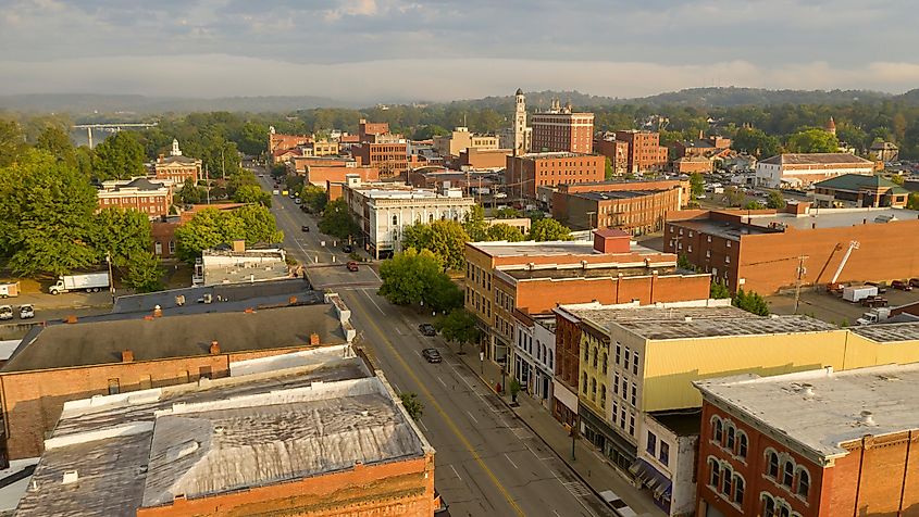 Street view in Marietta, Ohio