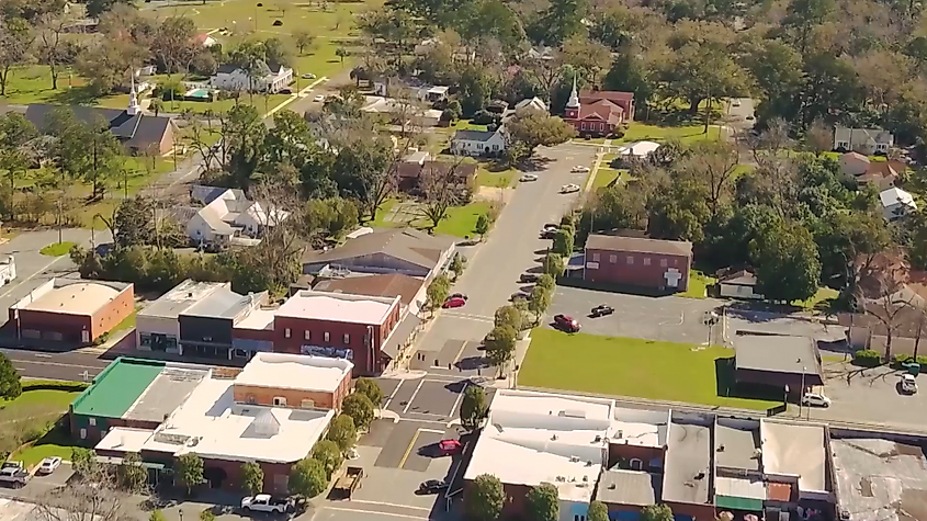 Aerial view of Havana, Florida