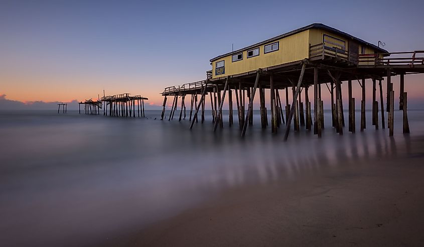 Dawn at Frisco Pier along North Carolina's Outer Banks
