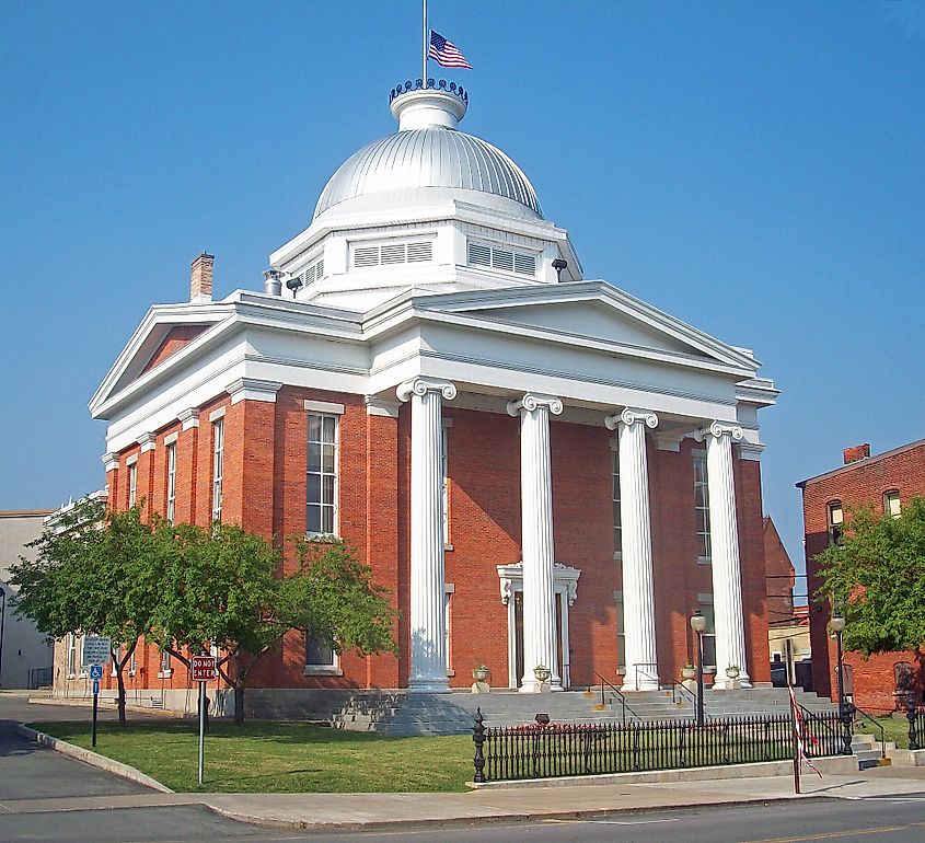 Wayne County courthouse, in Lyons, New York.