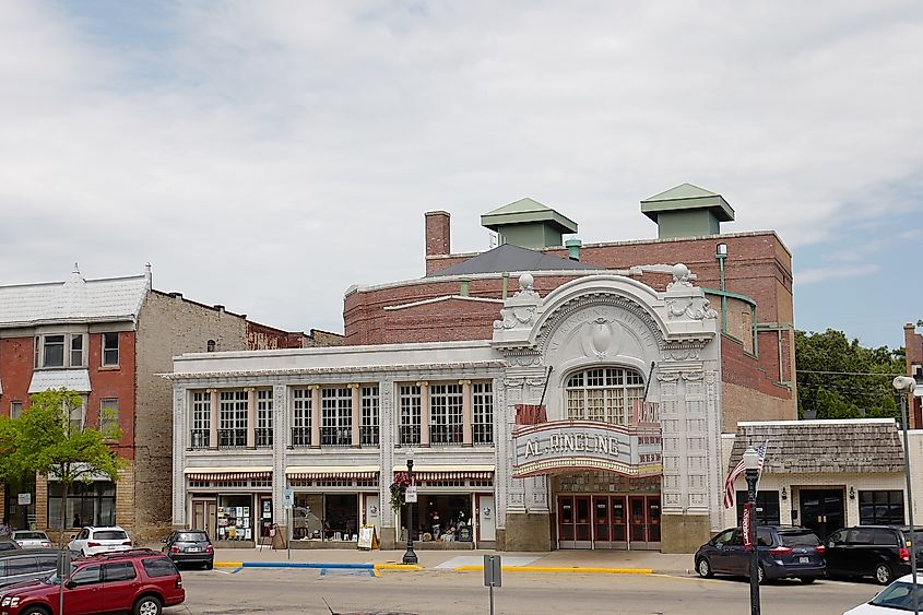 The Ringling Theater building in Baraboo, Wisconsin