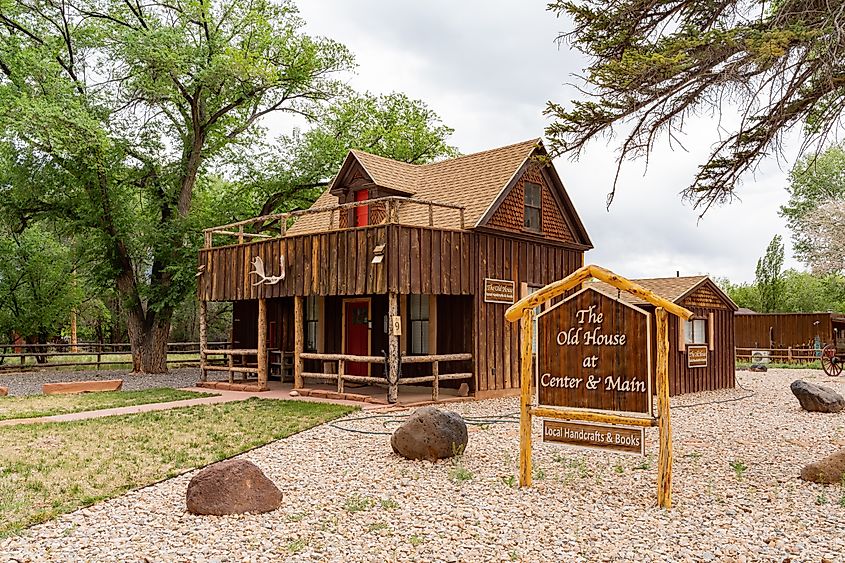 Old House at Center and Main in Torrey, Utah.
