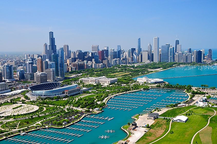 Downtown Chicago and Lake Michigan