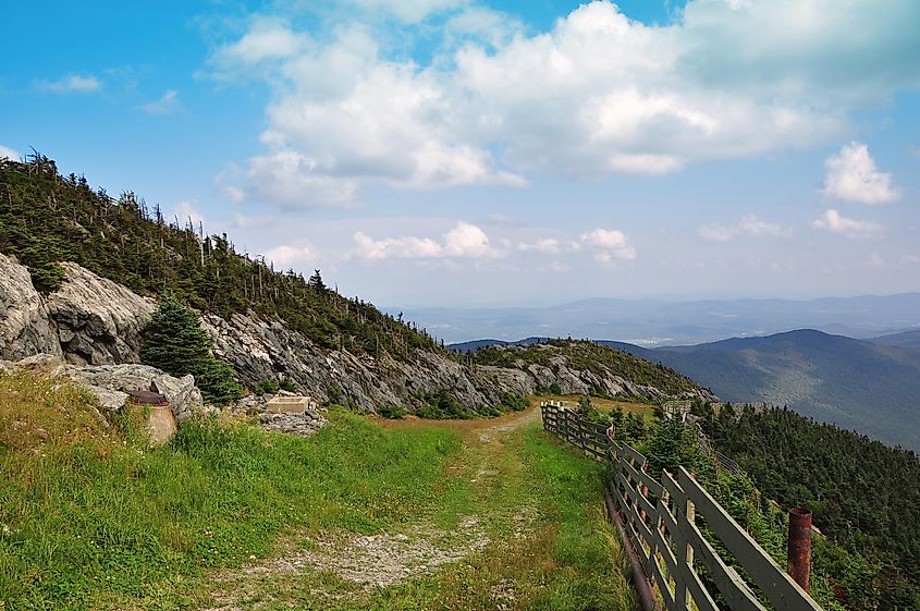 Walk through Jay Peak near Jay, Vermont.