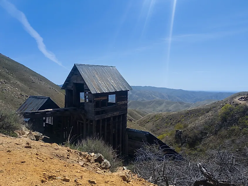 An abandoned mine in Idaho where miners found silver and gold. Credit: Chucksmedia/ Shutterstock.com