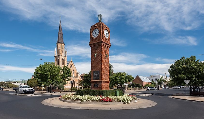 Town center in Mudgee, New South Wales.