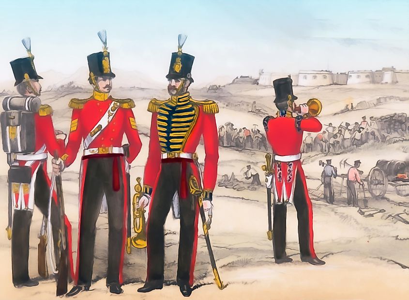British soldiers during the Crimean War