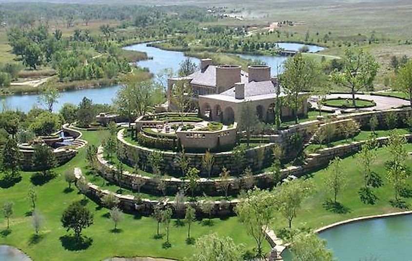 Lodge and grounds at Mesa Vista Ranch in the Texas Panhandle