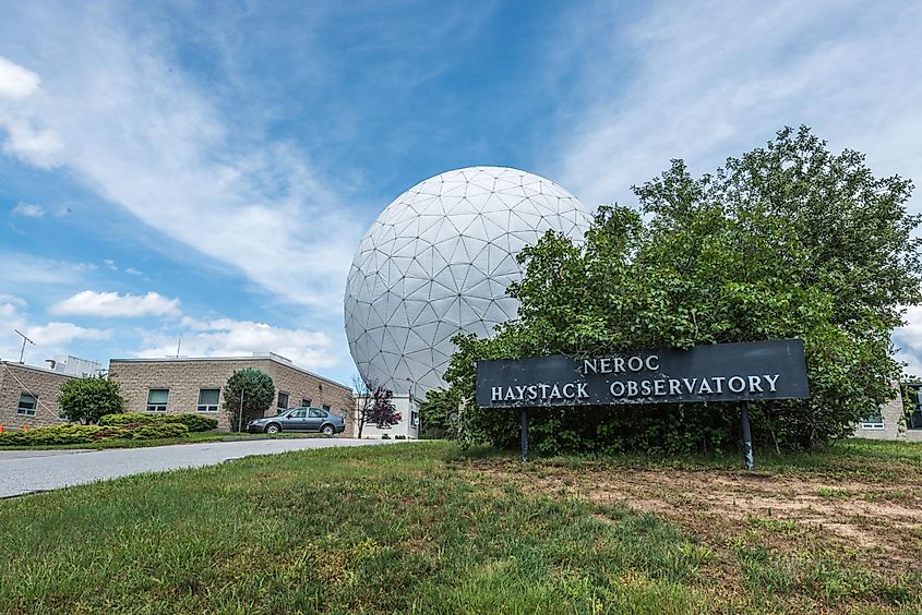 Haystack Observatory, an astronomy observatory owned by Massachusetts Institute of Technology (MIT), in Westford