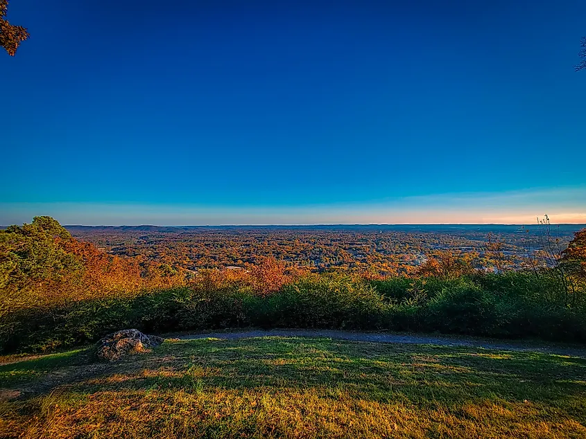 Vibrant fall colors in the Hot Springs National Park, Arkansas.