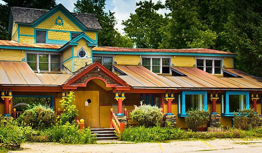 Colorful restaurant in Manchester, Vermont.