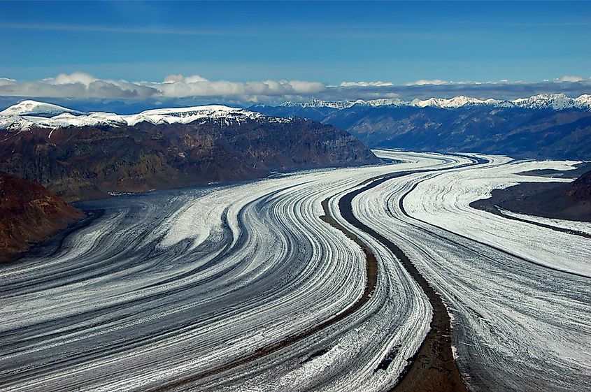The Bering Glacier in Wrangell-St. Elias National Park, Alaska.