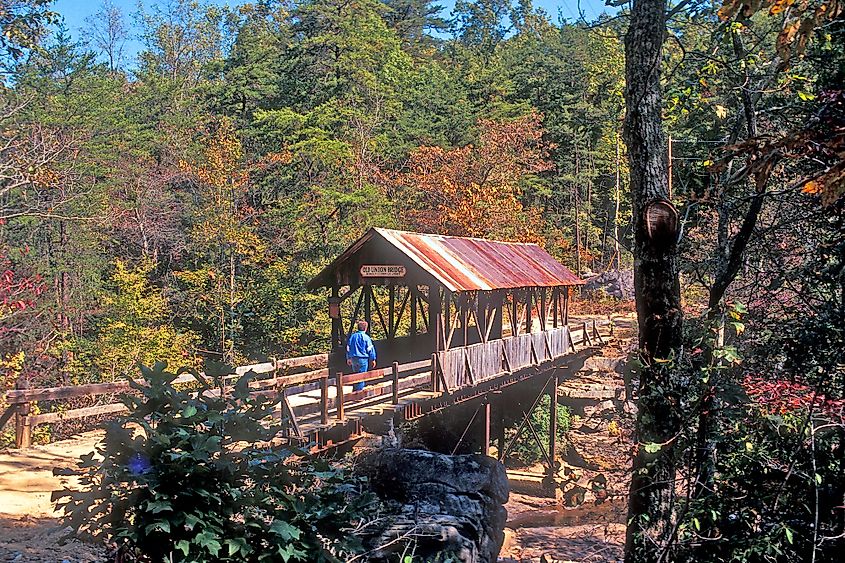  A covered bridge in Mentone, Alabama.