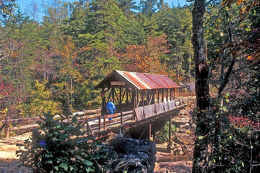 A covered bridge in Mentone, Alabama.