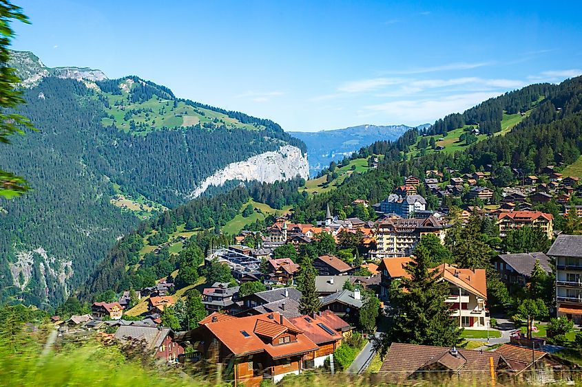 The alpine village of Wengen, Switzerland.