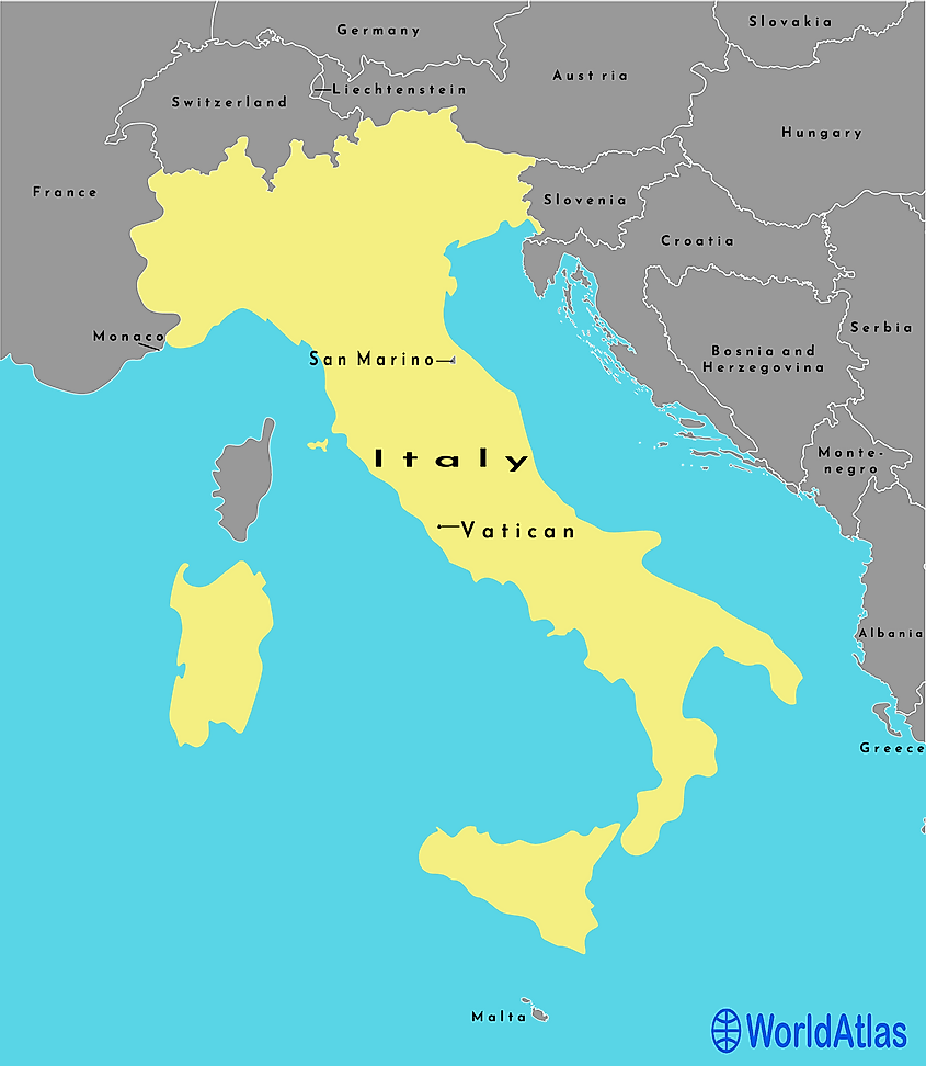 Italian Peninsula map
