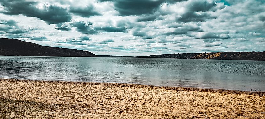 A beach in Fort Qu'Appelle, Saskatchewan 
