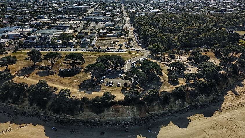 Aerial view of Torquay Beach