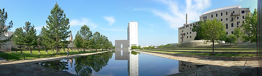 Panoramic view of the Oklahoma City National Memorial
